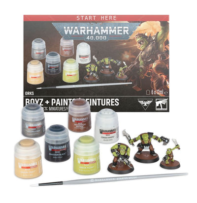 Warhammer 40k 11th Ed Ork Boyz and Paint Set