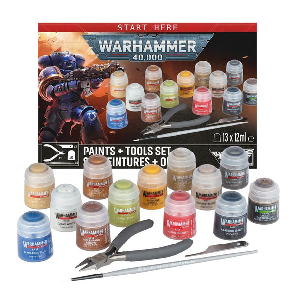 Warhammer 40k 11th Ed Paint and Tools Set