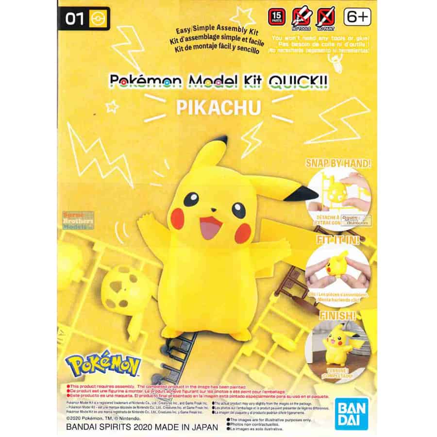 Bandai Pokapla Model Kit Happy Pikachu