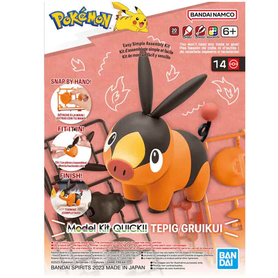 Bandai Pokapla Model Kit Tepig