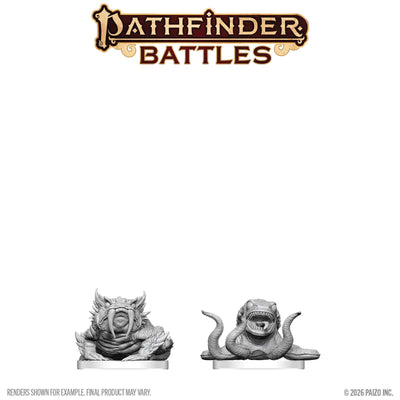 Pathfinder Deep Cuts Unpainted Miniatures W27 Bogwid & Slurk