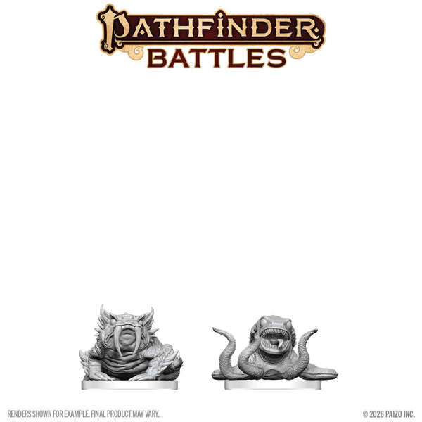 Pathfinder Deep Cuts Unpainted Miniatures W27 Bogwid & Slurk