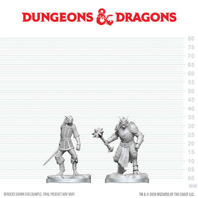 DND Nolzur's Marvelous Miniatures  W30 Dragonborn Paladin and Dragonborn Squire