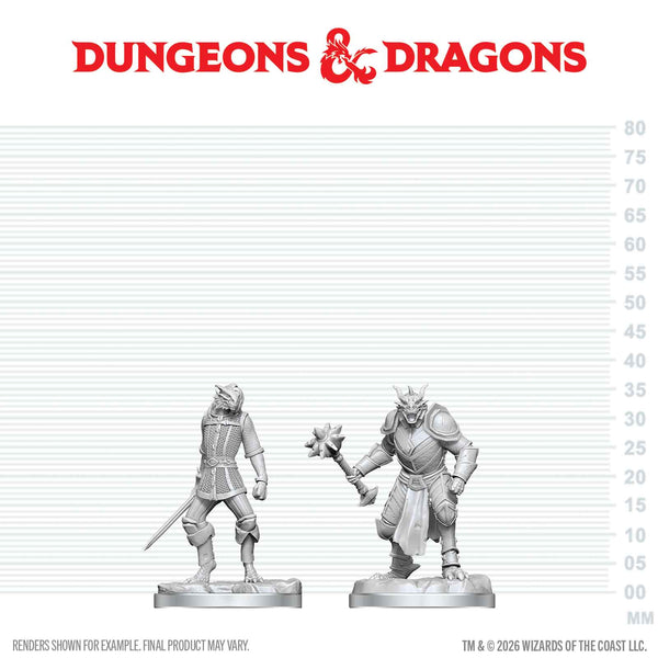 DND Nolzur's Marvelous Miniatures  W30 Dragonborn Paladin and Dragonborn Squire