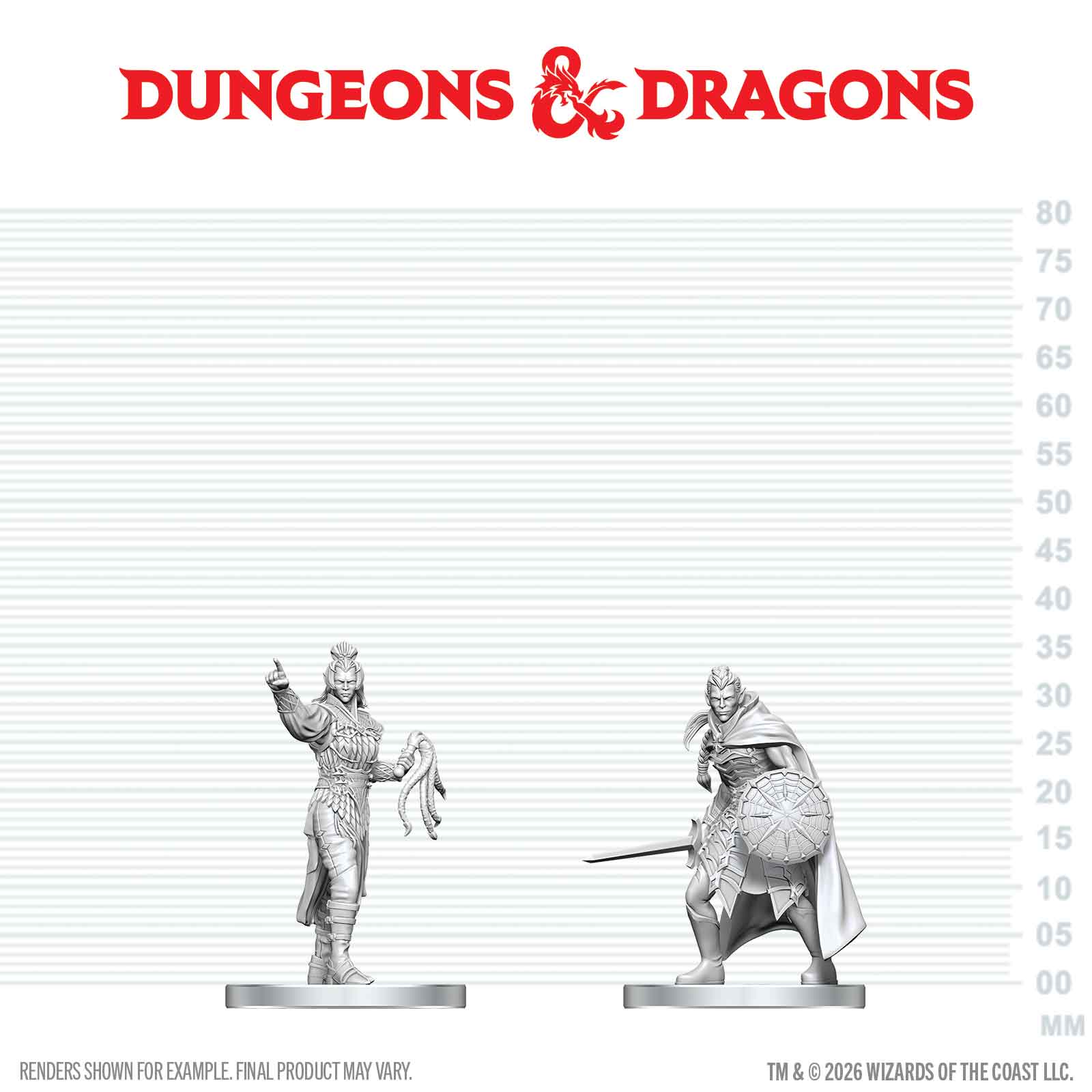 DND Nolzur's Marvelous Miniatures  W29 Drow Elite Warrior and Drow Priestess of Lolth