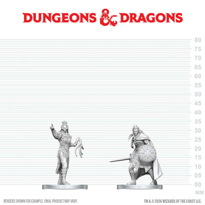 DND Nolzur's Marvelous Miniatures  W29 Drow Elite Warrior and Drow Priestess of Lolth