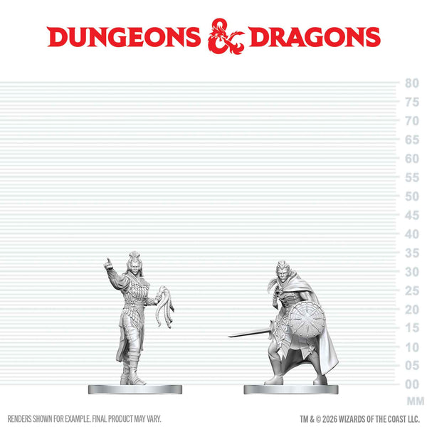 DND Nolzur's Marvelous Miniatures  W29 Drow Elite Warrior and Drow Priestess of Lolth