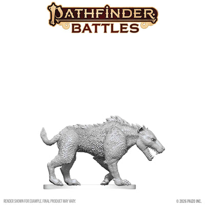 Pathfinder Deep Cuts Unpainted Miniatures W27 Hyaenodon
