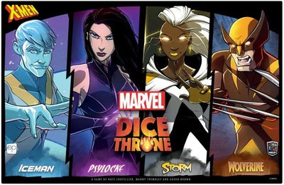 Marvel Dice Throne Xmen Iceman, Psylocke, Storm, and Wolverine