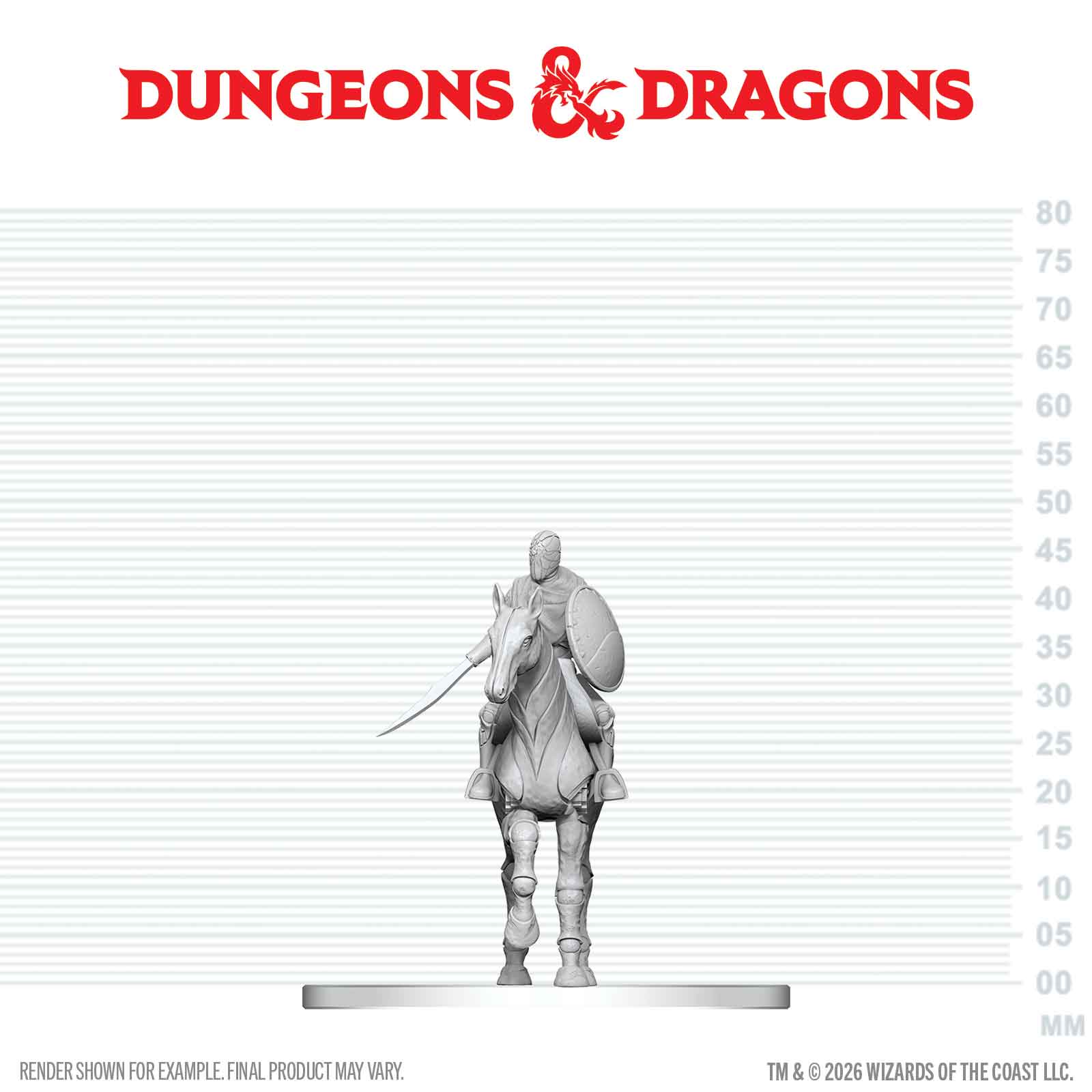 DND Nolzur's Marvelous Miniatures  W29 Nimblewright Steed with Rider