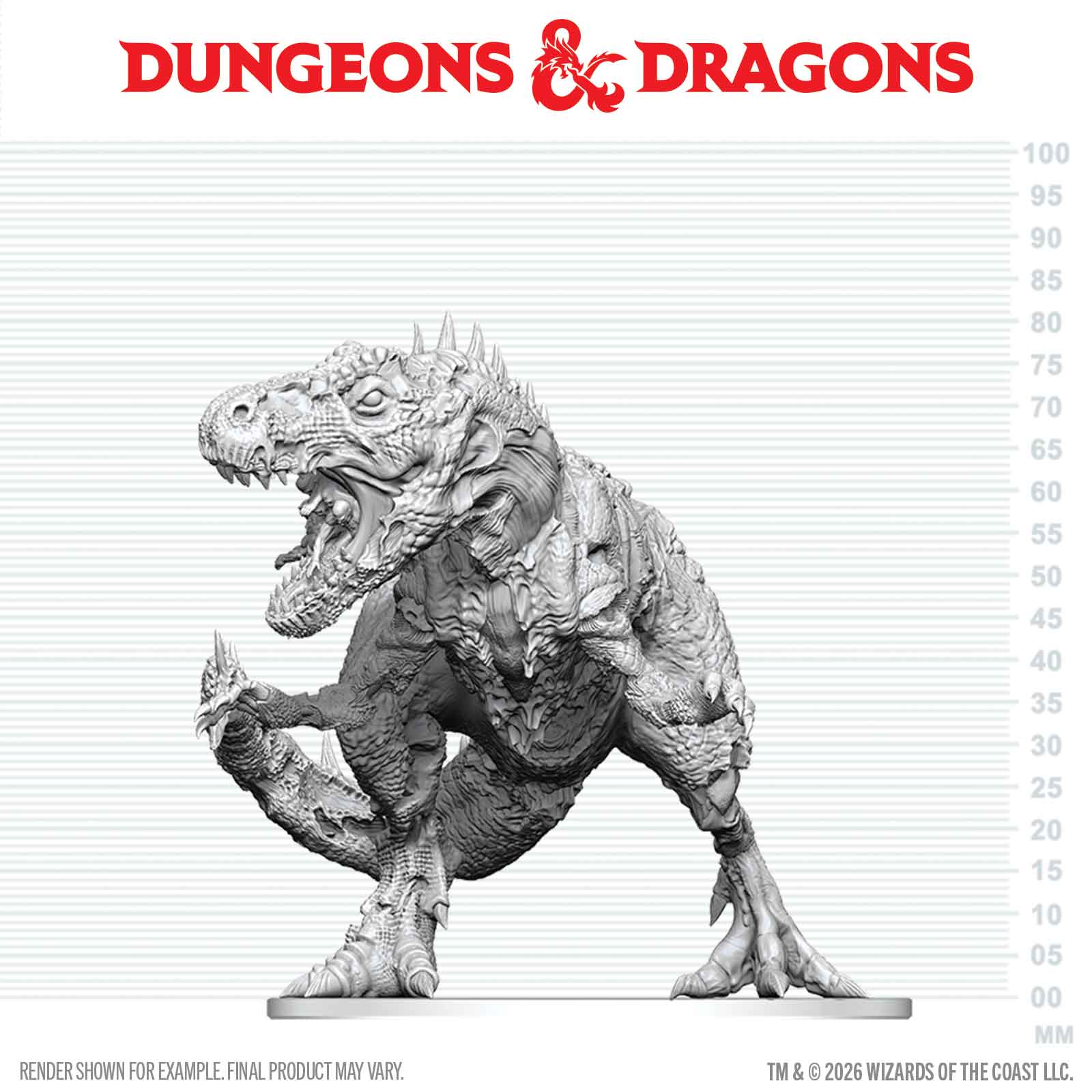 DND Nolzur's Marvelous Miniatures  W30 Tyrannosaurus Zombie