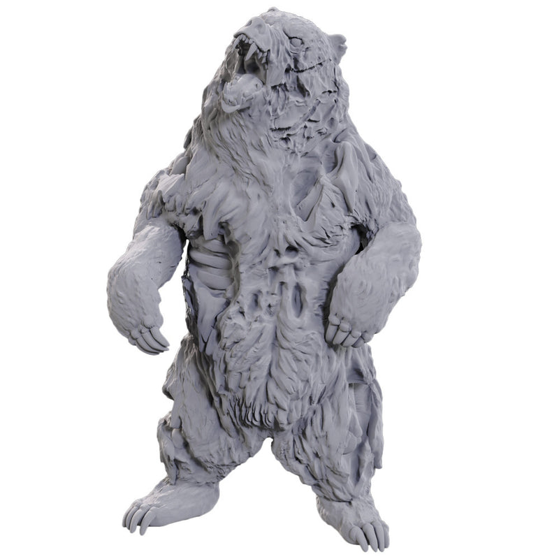 WizKids Deep Cuts Unpainted Miniatures W24 Zombie Grizzly Bear