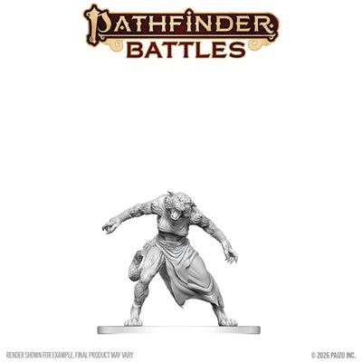 Pathfinder Deep Cuts Unpainted Miniatures W27 Weretiger