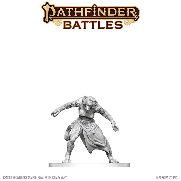Pathfinder Deep Cuts Unpainted Miniatures W27 Weretiger