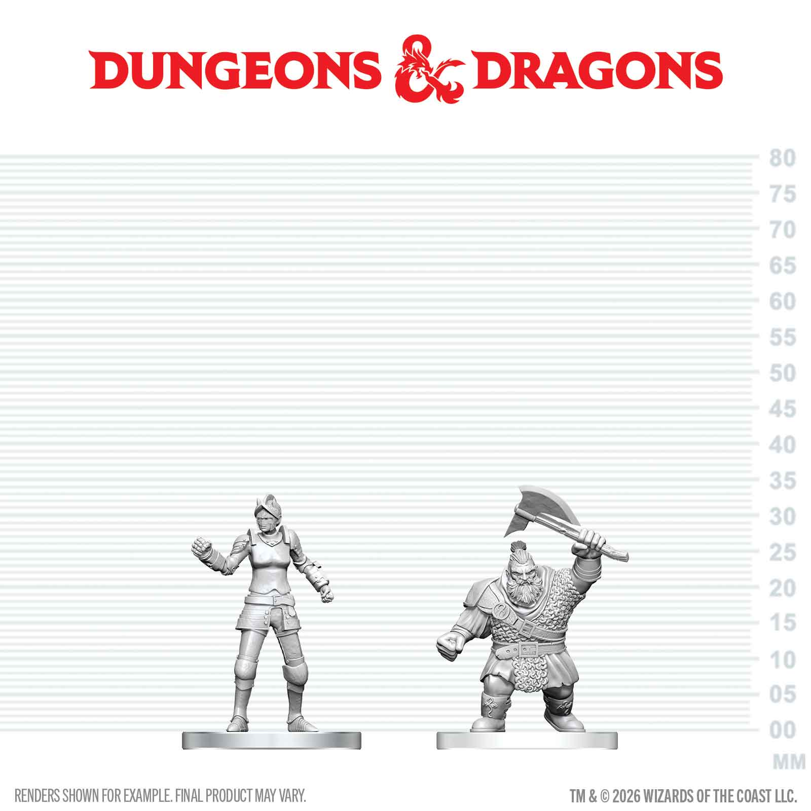 DND Nolzur's Marvelous Miniatures  W29 Cultist of Bane and Dwarf Zhentilar Soldier