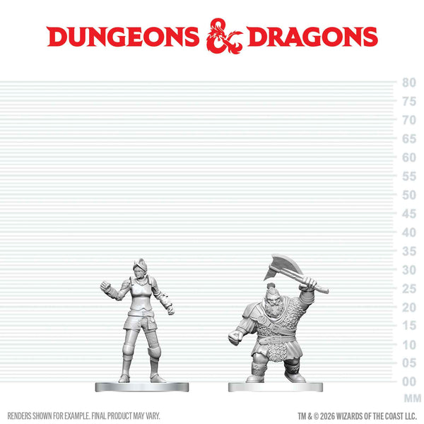 DND Nolzur's Marvelous Miniatures  W29 Cultist of Bane and Dwarf Zhentilar Soldier