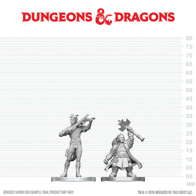 DND Nolzur's Marvelous Miniatures  W29 Tiefling Bard and Dwarf Cleric