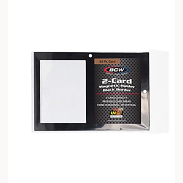 BCW Magnetic 2-Card Holder Black Border 35 Pt