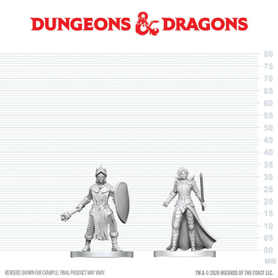DND Nolzur's Marvelous Miniatures  W29 Black Gauntlet and Zhentilar Paladin of Bane