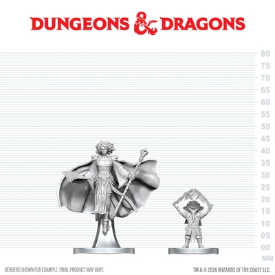 DND Nolzur's Marvelous Miniatures  W29 Gnome Warlock and Aasimar Wizard