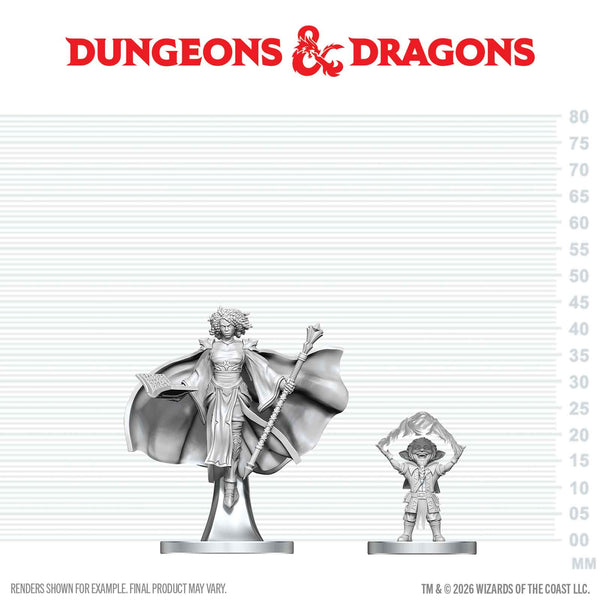DND Nolzur's Marvelous Miniatures  W29 Gnome Warlock and Aasimar Wizard