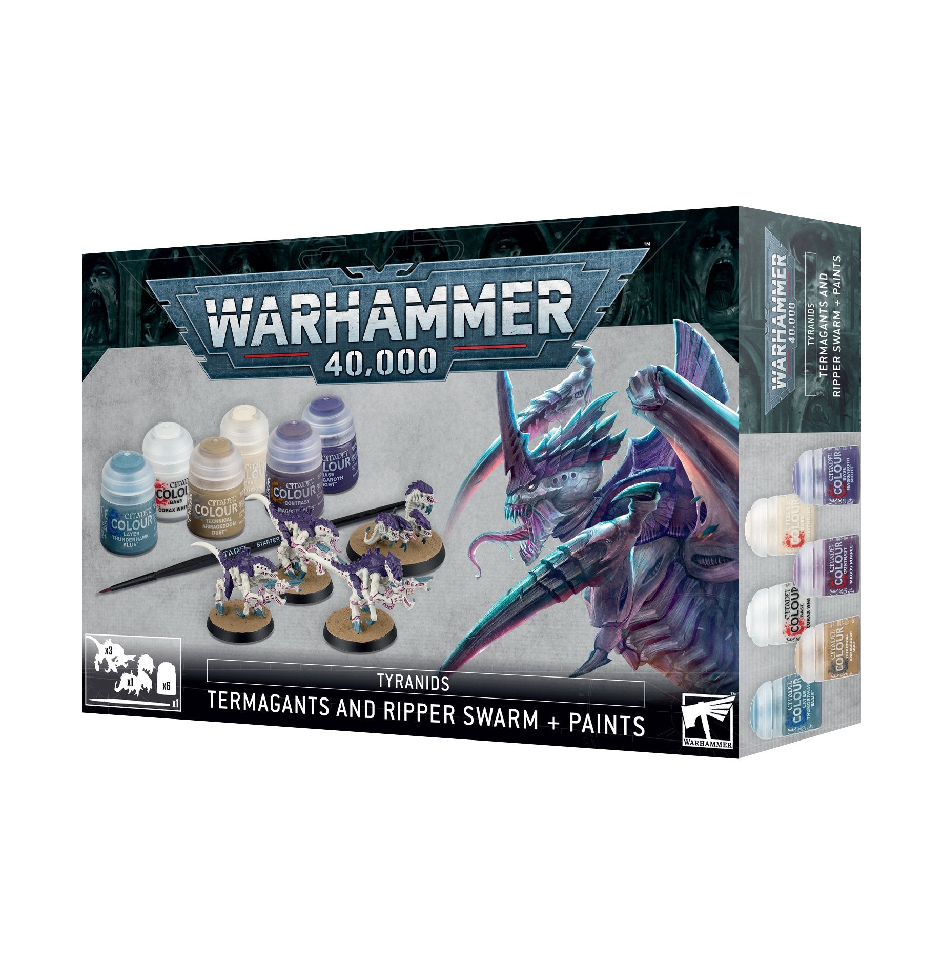 Warhammer 40k 10th Ed Termagants and Ripper Swarm and Paints