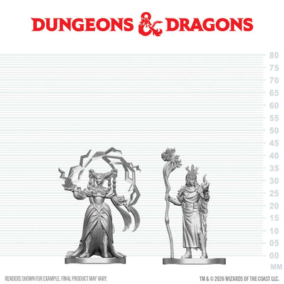 DND Nolzur's Marvelous Miniatures  W29 Human Druid and Elf Sorcerer