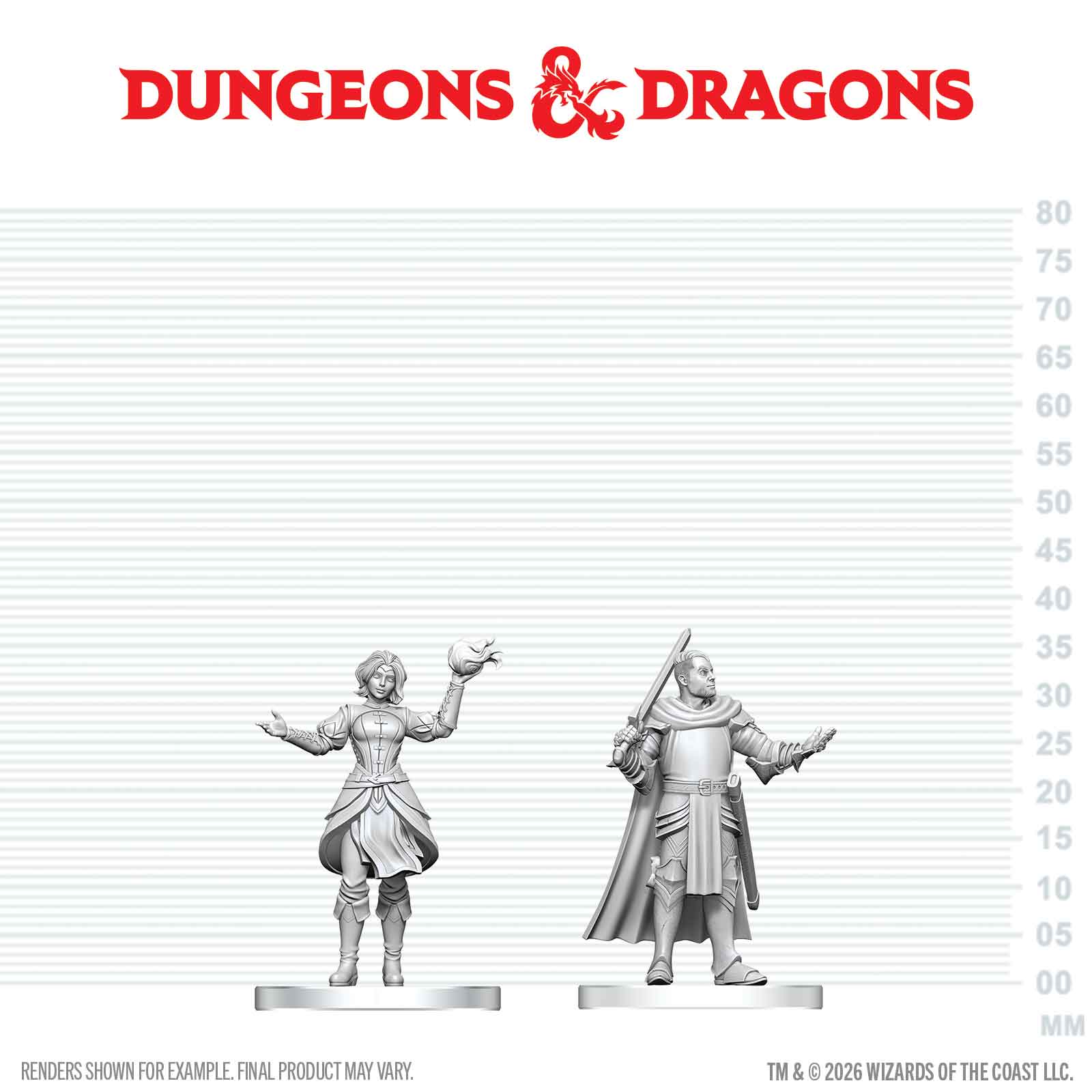 DND Nolzur's Marvelous Miniatures  W29 Knight and Mage Apprentice