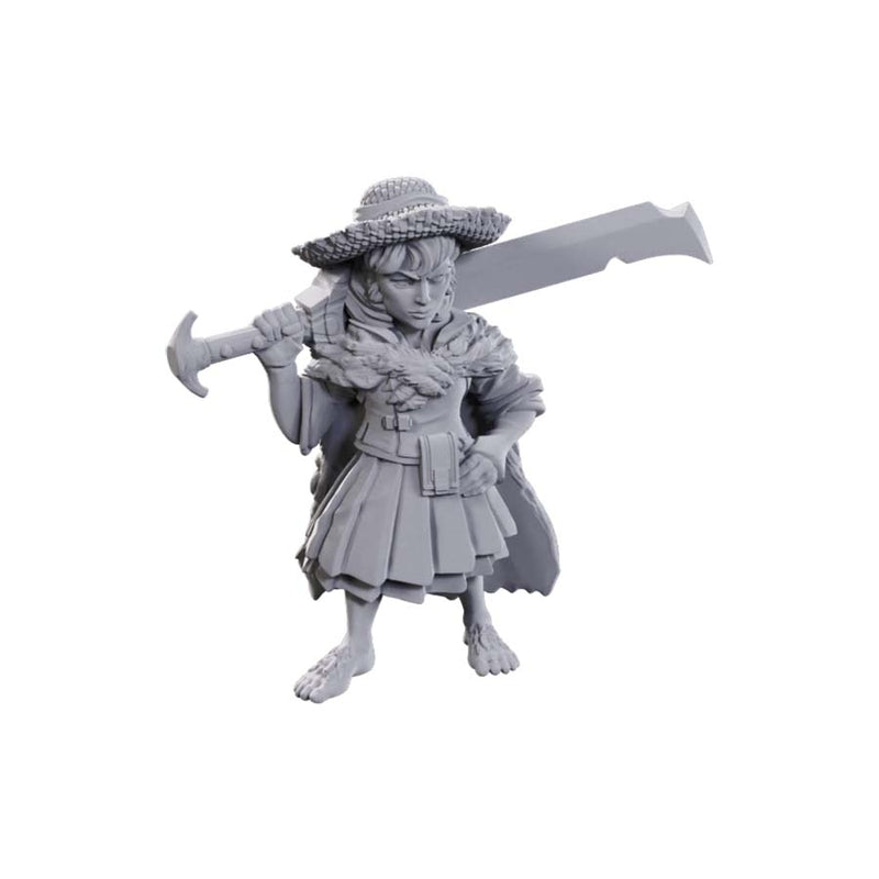 Pathfinder Deep Cuts Unpainted Miniatures W23 Female Halfling Magus (Low Level)