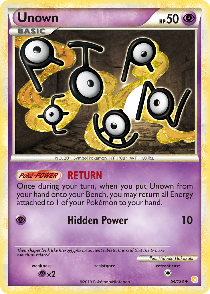 Unown (54/123) [HeartGold & SoulSilver: Base Set]