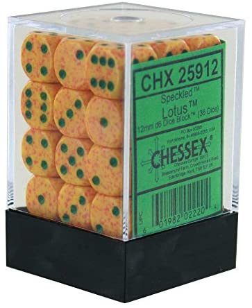 Chessex 12mm Speckled D6 Brick