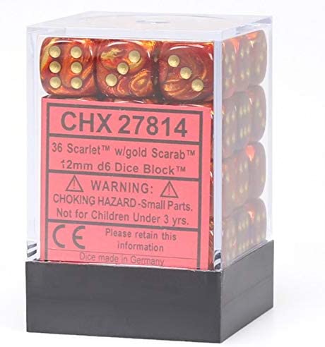 Chessex 12mm Scarab D6 Brick