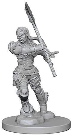 Pathfinder Deep Cuts Unpainted Miniatures W1 Half Orc Female Barbarian