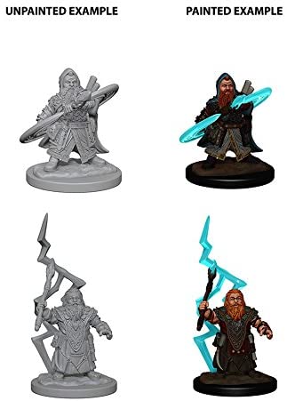 Pathfinder Deep Cuts Unpainted Miniatures W4 Dwarf Male Sorcerer