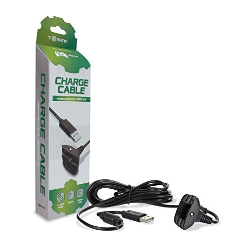 Tomee Controller Charge Cable for Xbox 360 Black