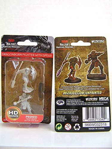 DND Nolzur's Marvelous Miniatures W5 Dragonborn Male Fighter with Spear