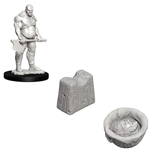 WizKids Deep Cuts Unpainted Miniatures W6 Executioner and Chopping Block