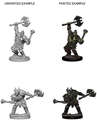 Pathfinder Deep Cuts Unpainted Miniatures W3 Half Orc Male Barbarian