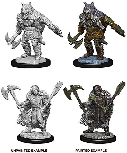 DND Nolzur's Marvelous Miniatures W9 Male Half Orc Barbarian