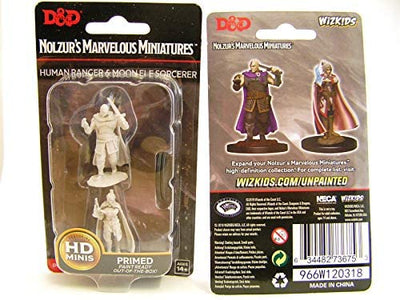 DND Nolzur's Marvelous Miniatures W8 Human Ranger and Moon Elf Sorcerer