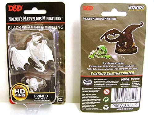 DND Nolzur's Marvelous Miniatures W10 Black Dragon Wyrmling