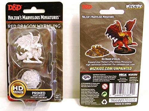 DND Nolzur's Marvelous Miniatures W10 Red Dragon Wyrmling