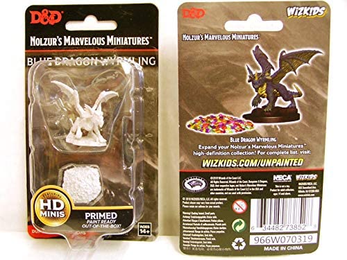 DND Nolzur's Marvelous Miniatures W10 Blue Dragon Wyrmling
