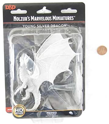 DND Nolzur's Marvelous Miniatures W11 Young Silver Dragon