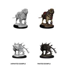 DND Nolzur's Marvelous Miniatures W11 Mastif and Shadow Mastif