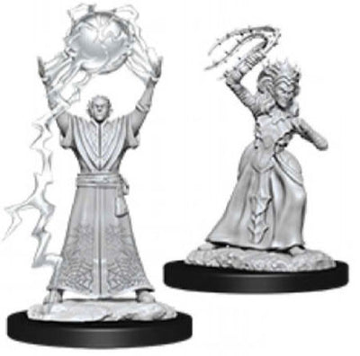 DND Nolzur's Marvelous Miniatures W12 Drow Mage and Drow Priestess