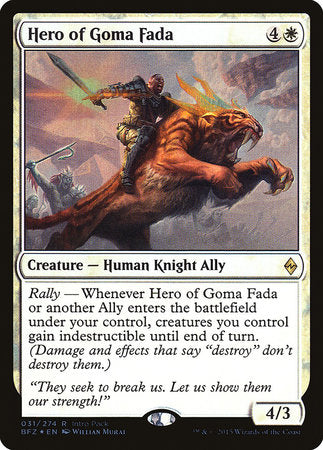 Hero of Goma Fada [Battle for Zendikar Promos]