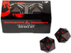 DND Heavy Metal 2D20 Dice Set Black and Red