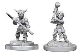 DND Nolzur's Marvelous Miniatures  W18 Halfling Barbarians