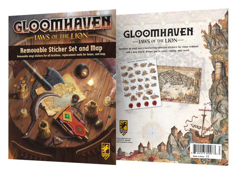 Gloomhaven Jaws of the Lion Removable Stickers